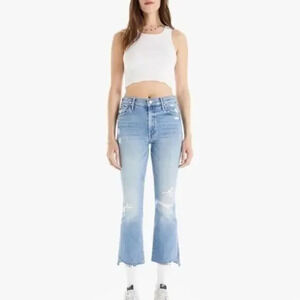 MOTHER Superior The Insider Crop Step Fray Holy Melancholy Size 23 jeans B260
